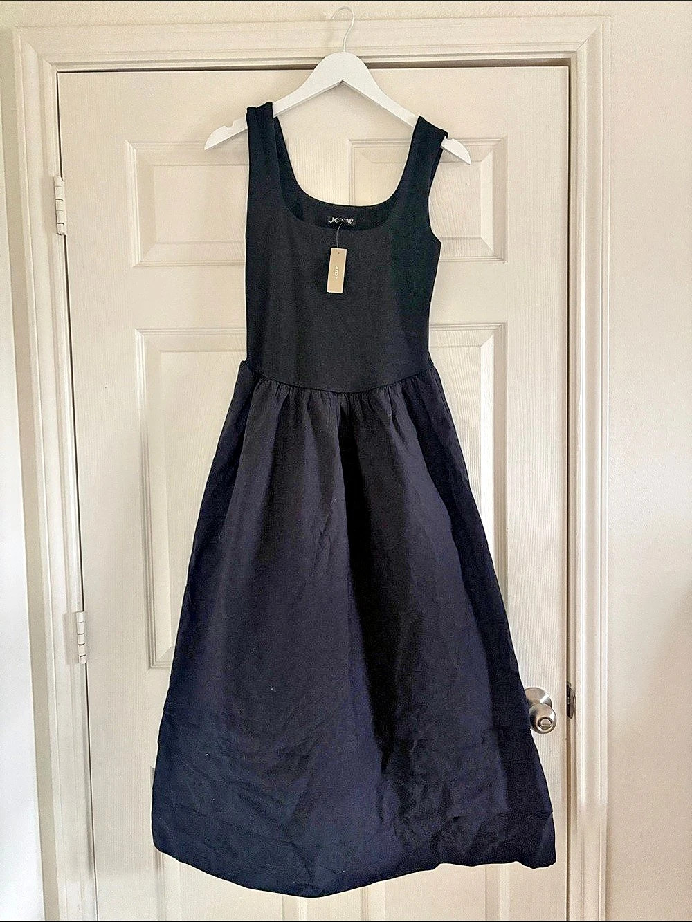 J.Crew Drop-waist Mixy Dress Black Small NWT